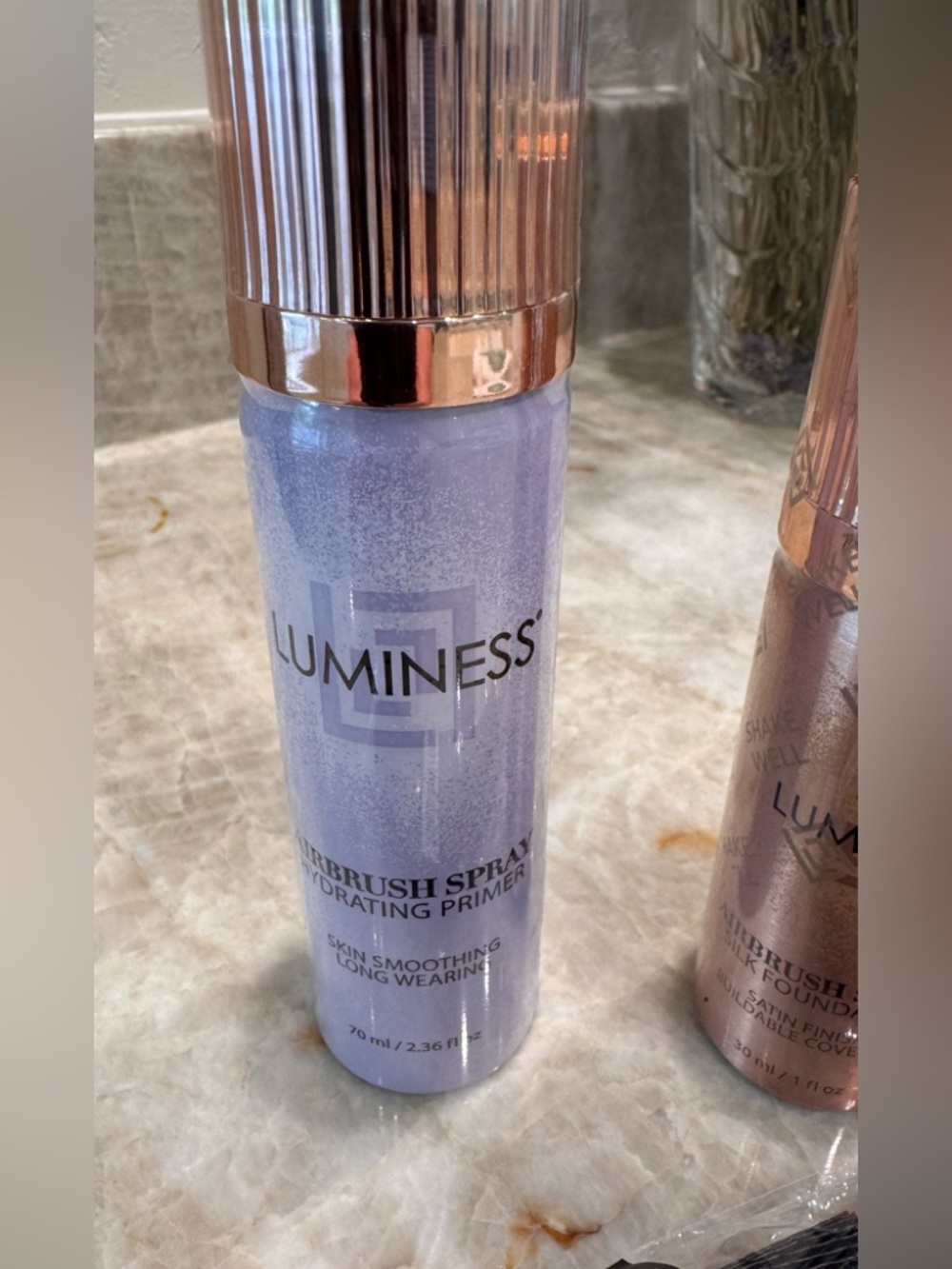 Luminess Primer & 040 Med Airbrush Foundation Spray Duo with Application Brush - Picture 3 of 7